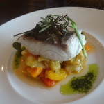 天草の真鯛の白ワイン蒸し　カポナータ添え