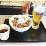 築地 どんぶり市場 - マグロほほ肉ステーキ丼