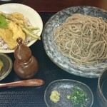Soba No Takumi - ざるそば大盛とミニ天丼セット（1,350円）