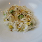 枝豆とトウモロコシ　パルミジャーノリゾット