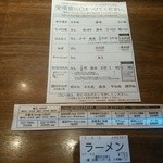 一蘭 - 【2015.8.16(日)】オーダー表