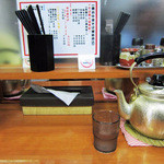カウンター席の卓上