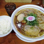 味玉そば(大盛) ＆ 半飯