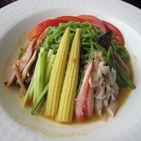 中国料理 カリュウ(ヨコハマ グランド インターコンチネンタル ホテル) - カリュウ五目冷やし翡翠麺　柚子胡椒醤油ソース