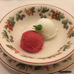 シェ・ジャニー - Sorbet au citon,aux framboiges