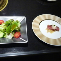 仙台牛焼肉 花牛 - サラダと炙り仙台牛