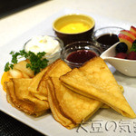 鉄板焼きバル 輪 - 特製クレープ(￥1,000+税)