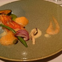 Recette - 金目鯛のポアレ　海老のムース添え