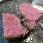 ete - 山形牛ランプ肉ステーキ　断面アップ