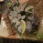 あぷちゃ - ＜2015年8月・再訪＞アワビのお刺身(肝付)、1280円