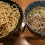 六厘舎 - 味玉つけめん950円＋豚ほぐし150円=1,100円