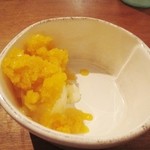 Il Povero Diavolo - マンゴーと桃のソルベ