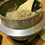 Hoteru Kunitomi Suisen Kaku - 夕食釜飯