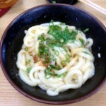 手打ちうどん つるや - 食べる前の黄金うどん