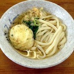 西端手打 上戸うどん - かけうどん＆卵天