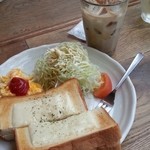 エンジョイ・カフェ - ハムチーズトーストセット