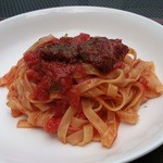 テラカフェバール - LUNCH SET　麺：まるごとドライトマトの濃厚ソースフェットチーネ