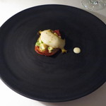 ドミニク・ブシェ トーキョー - 黒鮑のスナッケ　ツブ貝とアオリイカのフリカッセ　ブールシトロン