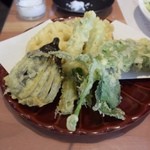 優心 - 5種野菜の焼き天ぷらうどん
