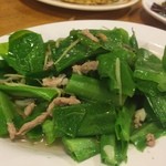 驛站食堂 - 炒山蘇。(オオタニワタリ？)