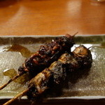 新宿うな鐵 - 肝焼きとかしら、山椒をかけて頂きました。とろけます！