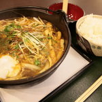 こはち - 豚キムチうどん\850&ライス\200