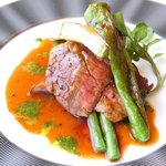 レストラン けやき - Bランチ 1700円 の牛フィレ肉のソーテー 温野菜添え