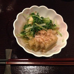 松庵 - 水菜と子持ち昆布