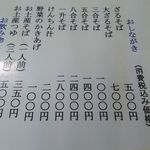 腕打 そばの館 えん野 - メニュー