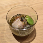 すし宮川  - もずく・じゅんさい　つぶのせ