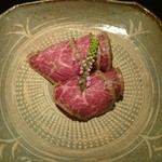 二条有恒 - 和牛  たたき味噌漬け  (2015/08/18)