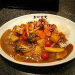 チキンステーキカレー大盛  １１種類野菜トッピング