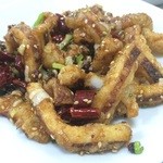 盛泉苑 - イカの山椒炒め