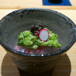 ナメラのお造り叩きオクラ(2015/8月撮影)