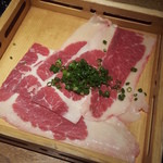 蔵内 馬ノ丈 - 桜鍋の別皿くび肉