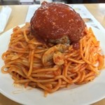 20150819　お久しぶりです！  ハソバーグスパゲティ、大盛り！  ﾄﾞ━━━━m9(ﾟ∀ﾟ)━━━━ﾝ!!