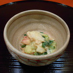 酒菜 九献 - やけぎと蟹の和え物