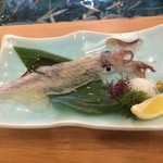 いか活造り定食/イカ刺し2名分(2160円)