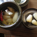 あじくらや - さすが本場のらっきょはデカい♪