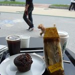 スターバックスコーヒー 福岡大濠公園店 - チョコマフィンとチキン＆エッグ