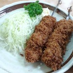 燕楽 - 串かつ定食の串かつアップです。(2015年8月)