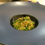 クイントカント - インゲンたっぷり。ほろほろ鳥のリゾット　