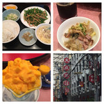 中国料理 大成閣 - 青椒肉絲定食：800円
      マンゴーかき氷：800円