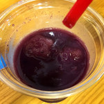 にんぎり飯屋 - ぶどう120パーセント生搾りジュースの氷も生搾りジュースで出来てます(*^^*)