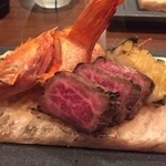 遊膳 - お魚とお肉の岩塩焼