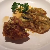 中国料理 大湖苑  - 鶏と茄子の揚げ物