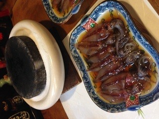 活魚料理いしかわ - ホタルイカの石焼き　