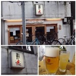 Keyaki Doori Umibare - 警固交差点近くにあるお店です。◆ビールと梅酒のソーダ割りを頂きました。