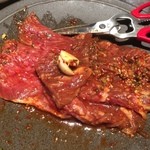 さんか亭 - 【2015年07月】王カルビ＠3,000円（カットして提供して頂いてます）。