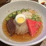 さんか亭 - 【2015年07月】さんか亭特製盛岡冷麺（辛さ、別辛）＠750円。